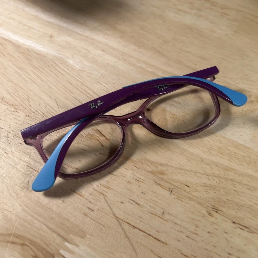 RAY-BAN JR RB1586 3776 Eyeglasses Purple Crystal Blue 47-16-130 *Frames Only*